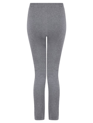 ANTHRACITE HOODED TWO POCKET KNITTED LOUNGEWEAR SET