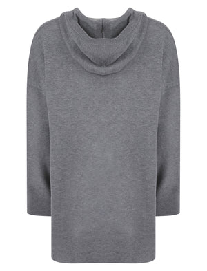 ANTHRACITE HOODED TWO POCKET KNITTED LOUNGEWEAR SET