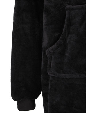 BLACK TEDDY OVERSIZED SNUGGLE HOODIE