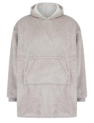 GREY TEDDY OVERSIZED SNUGGLE HOODIE