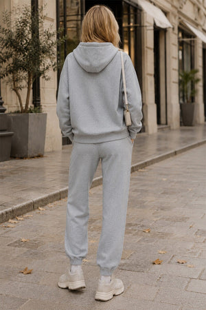 GREY OVERSIZED ZIP HOODY