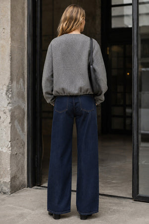 GREY SOFT BOMBER JACKET