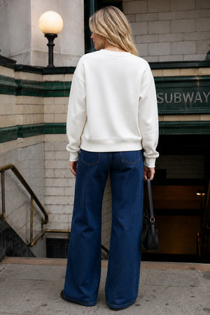 MARSHMALLOW NYC LOGO OVERSIZED SWEATSHIRT