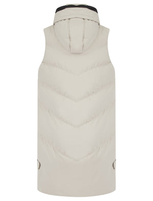 OYSTER HOODED ZIP UP GILET