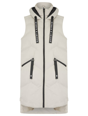OYSTER HOODED ZIP UP GILET