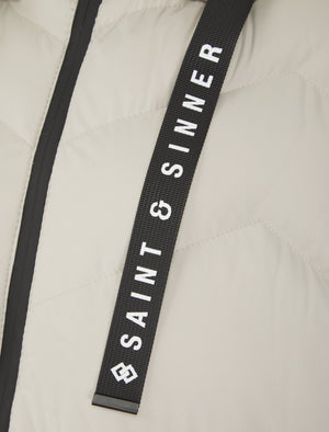 OYSTER HOODED ZIP UP GILET