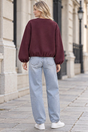 WINE SOFT BOMBER JACKET