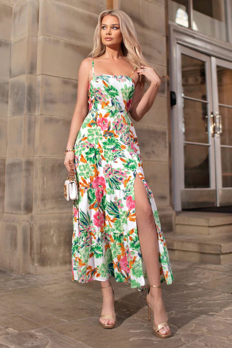 Ax paris shop tropical print dress