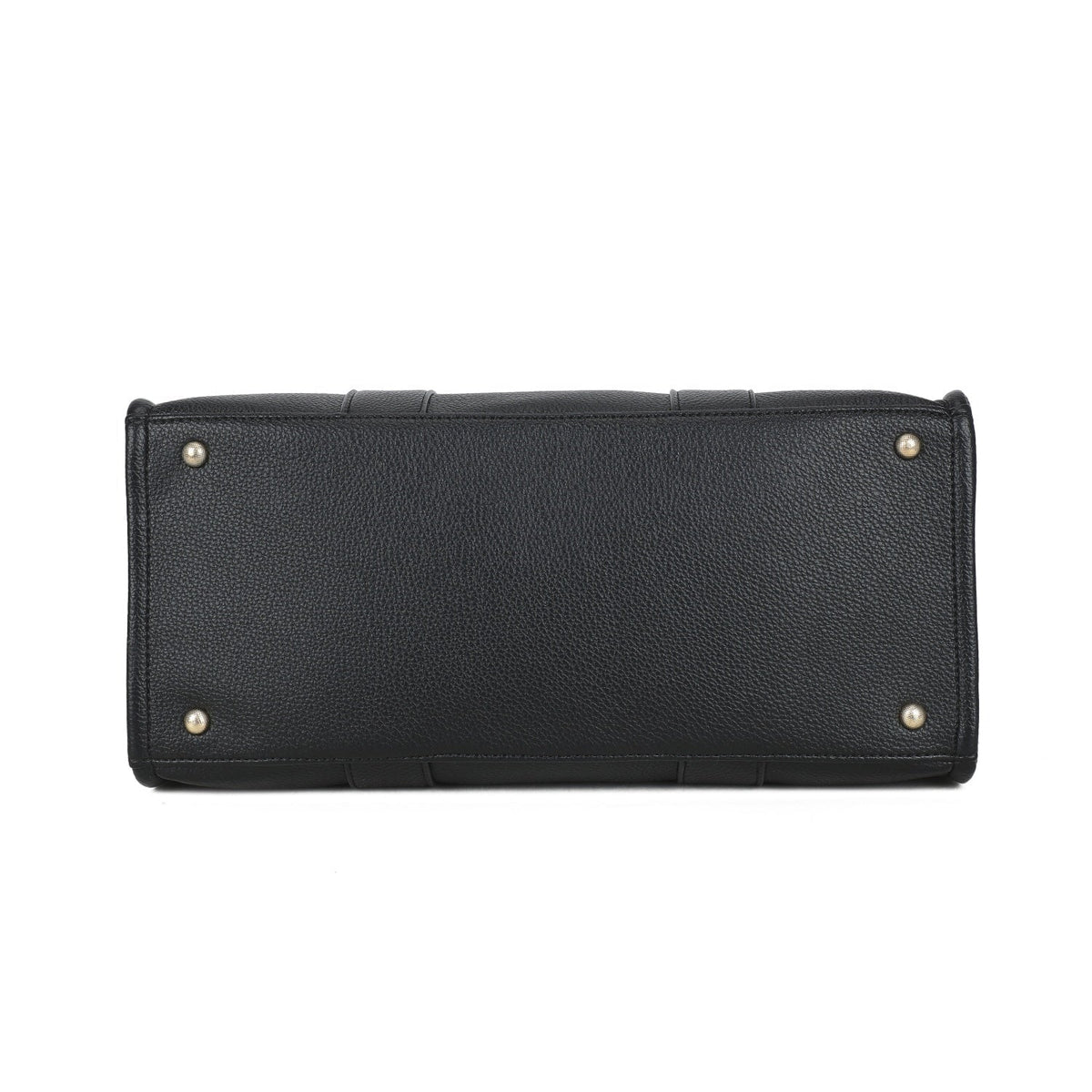 BLACK EXTRA LARGE EMBOSSED FAUX LEATHER TOTE BAG