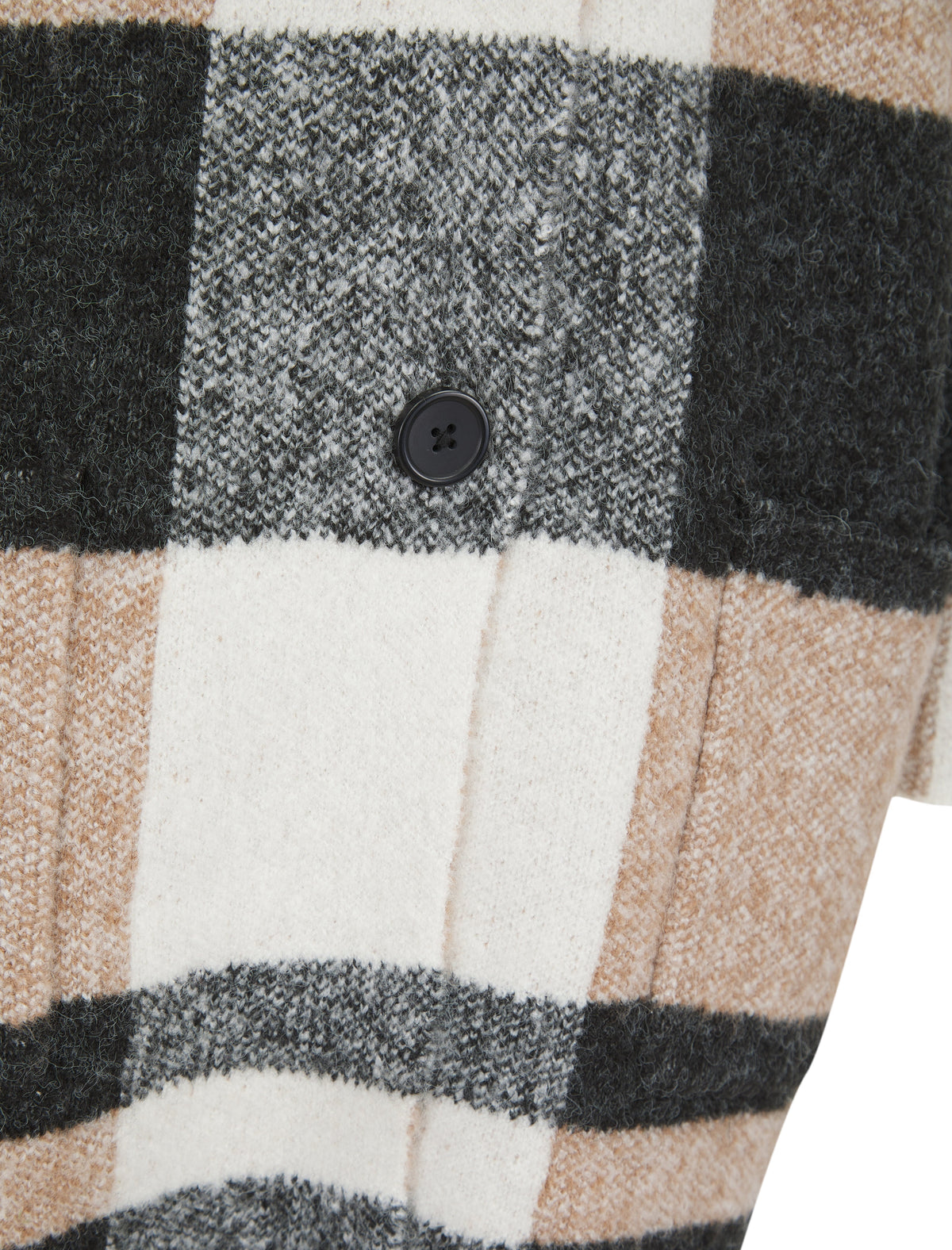 CHARCOAL AND BEIGE LONG TWO POCKET KNITTED CARDIGAN