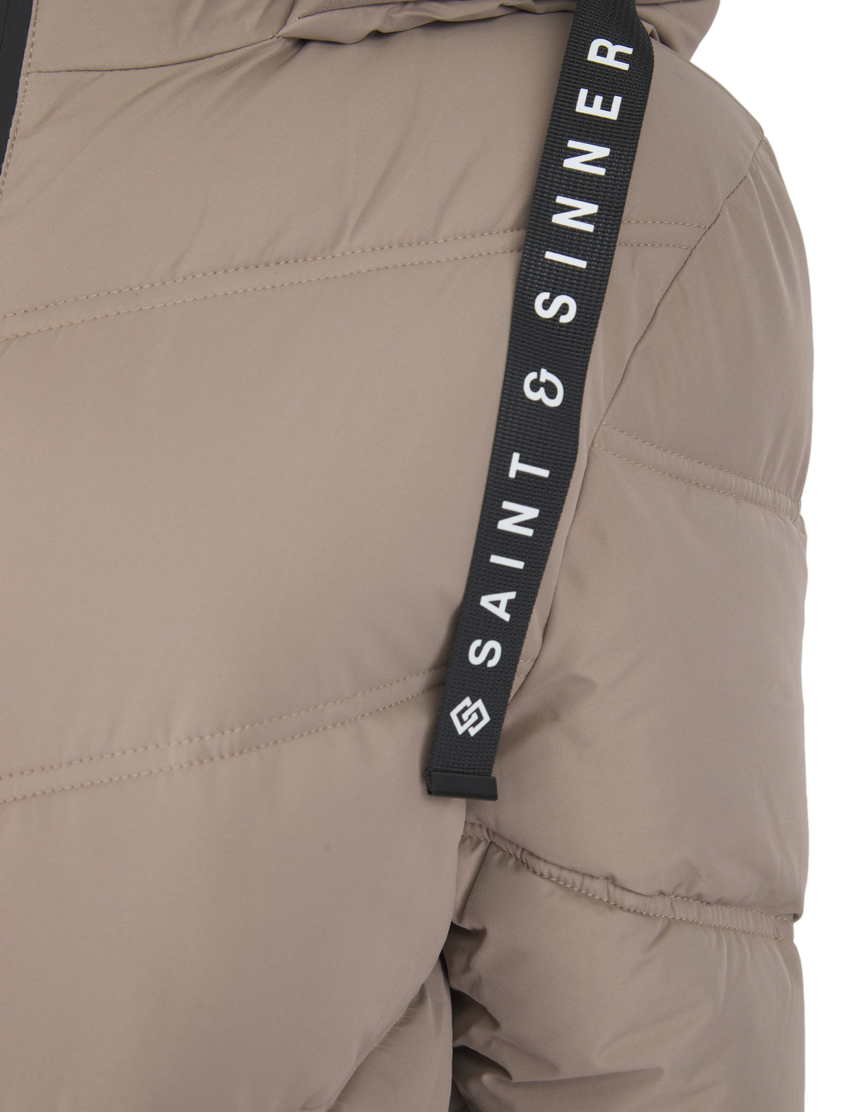 MINK QUILTED HOODED 4 POCKET PUFFER COAT