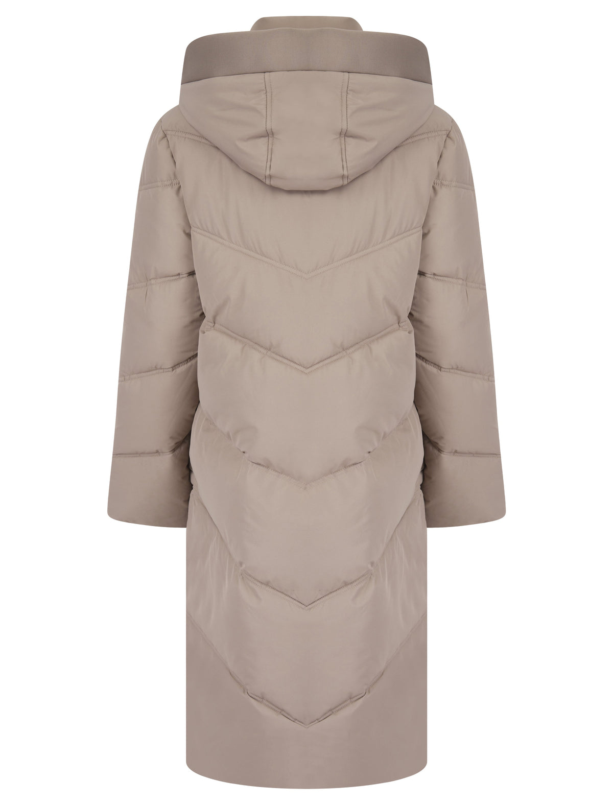 MINK QUILTED HOODED 4 POCKET PUFFER COAT