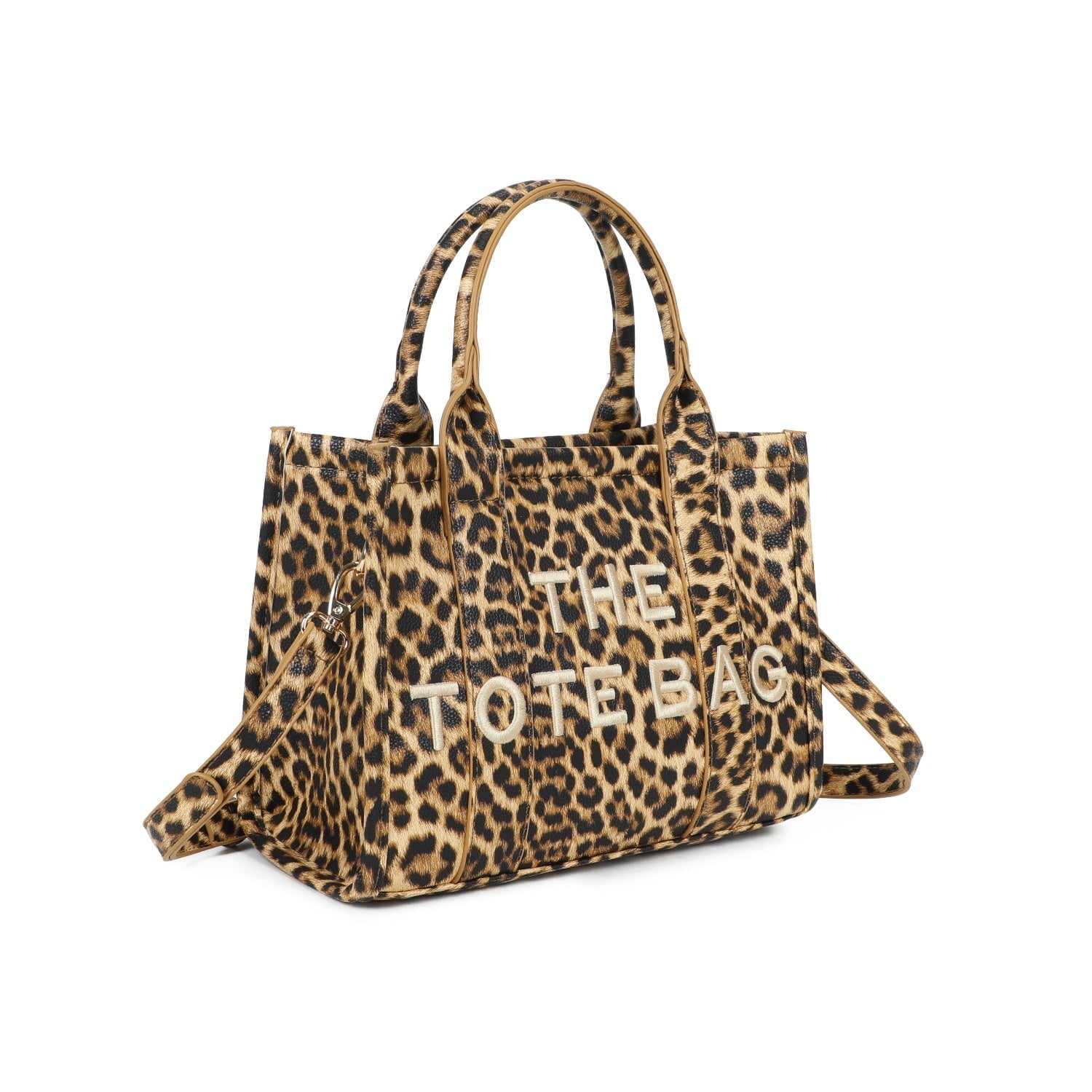 BROWN ANIMAL PRINT MEDIUM TOTE BAG