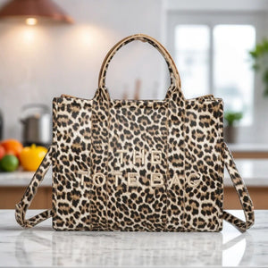 ANIMAL LIGHT BROWN TOTE BAG
