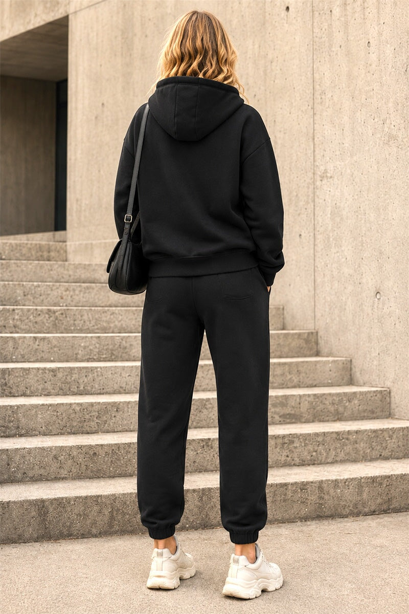 BLACK CUFFED JOGGER