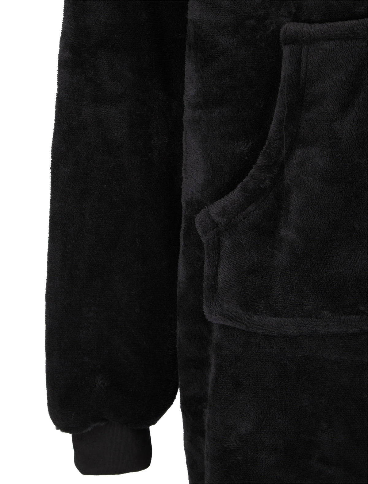 BLACK TEDDY OVERSIZED SNUGGLE HOODIE