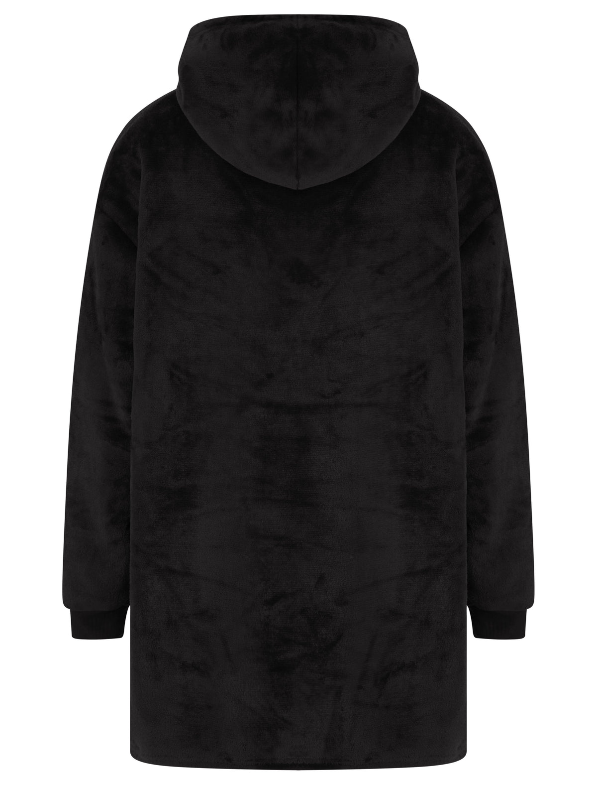BLACK TEDDY OVERSIZED SNUGGLE HOODIE