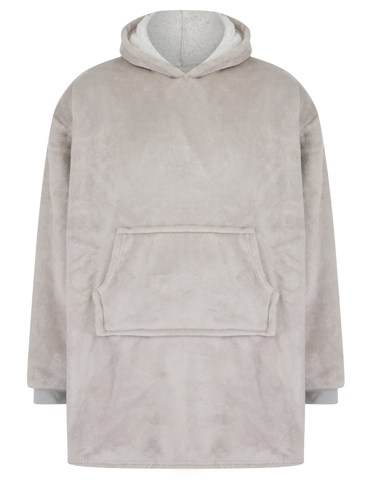 GREY TEDDY OVERSIZED SNUGGLE HOODIE