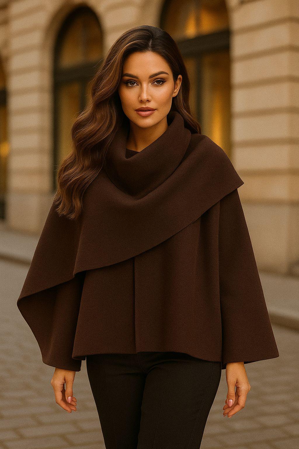 CHOCOLATE SCARF JACKET