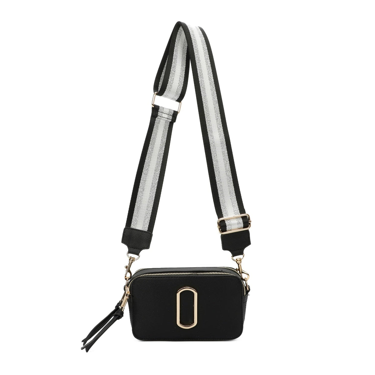 BLACK GOLD LOGO CROSS BODY BAG