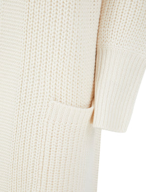CREAM LONG KNITTED CARDIGAN