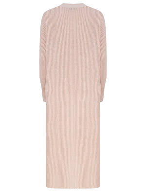PINK LONG KNITTED CARDIGAN