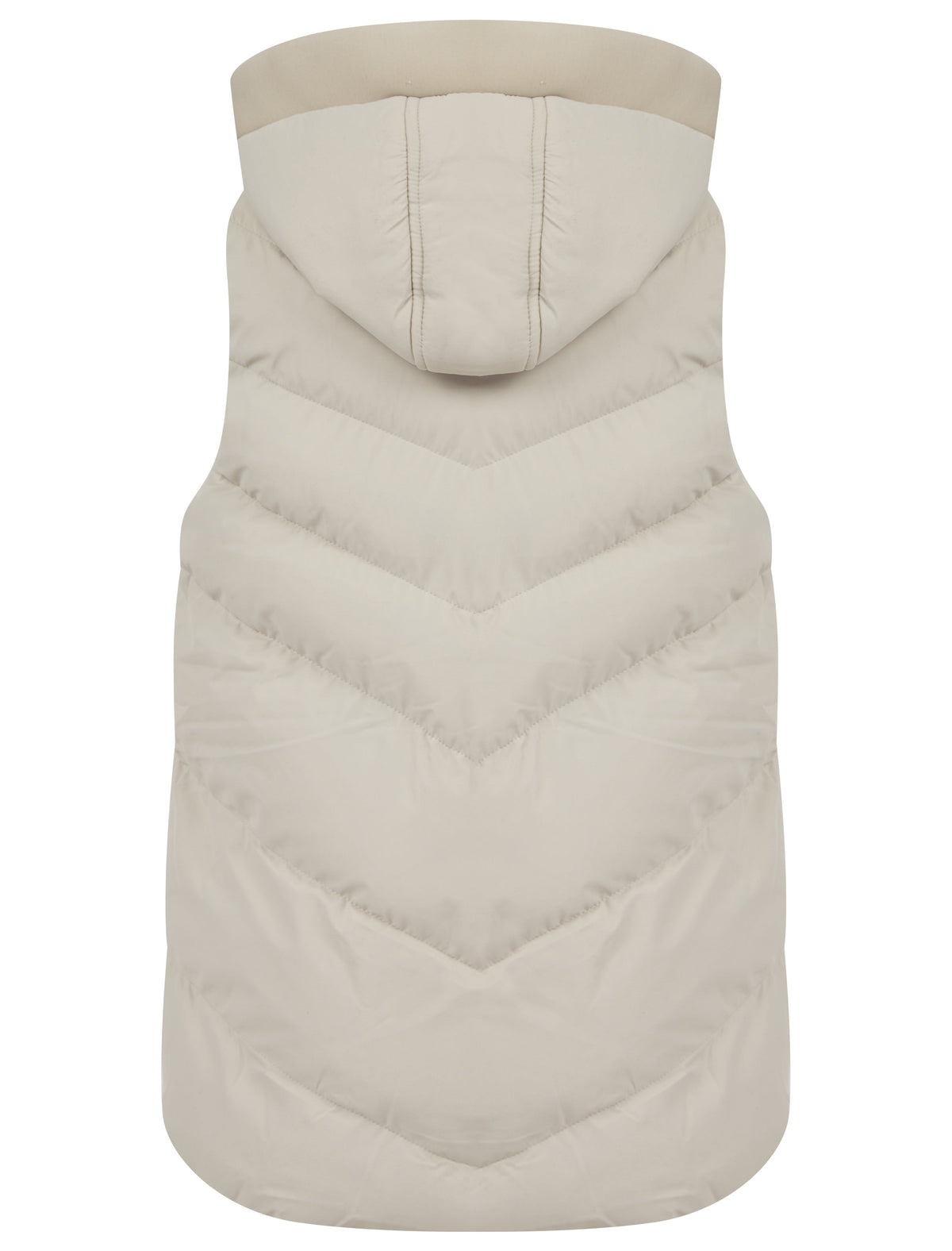 OYSTER QUILTED PADDED HOODED PUFFER GILET