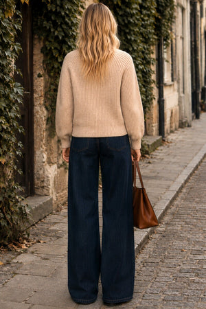 CAMEL BUTTON KNITTED CARDIGAN