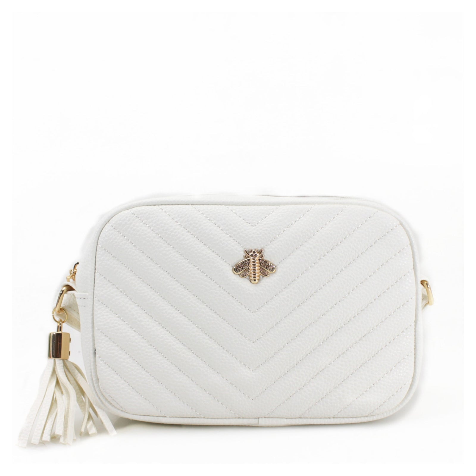 WHITE BEE LOGO CROSS BODY BAG