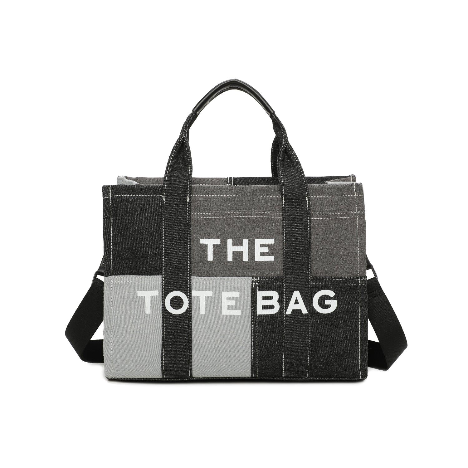 DENIM BLACK TOTE BAG