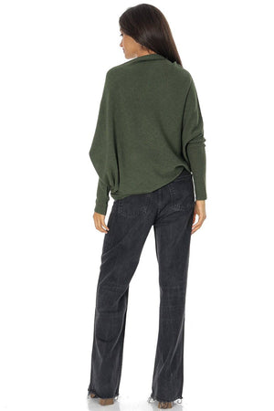 FOREST ASYMMETRIC DRAPED KNIT