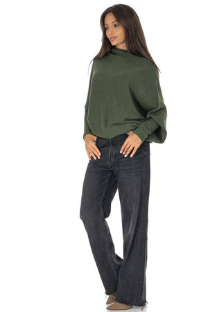 FOREST ASYMMETRIC DRAPED KNIT