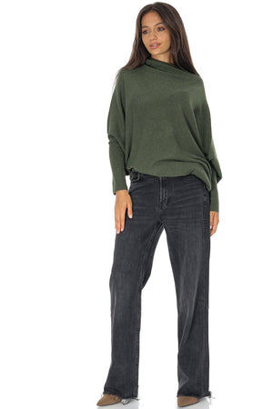 FOREST ASYMMETRIC DRAPED KNIT
