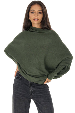 FOREST ASYMMETRIC DRAPED KNIT