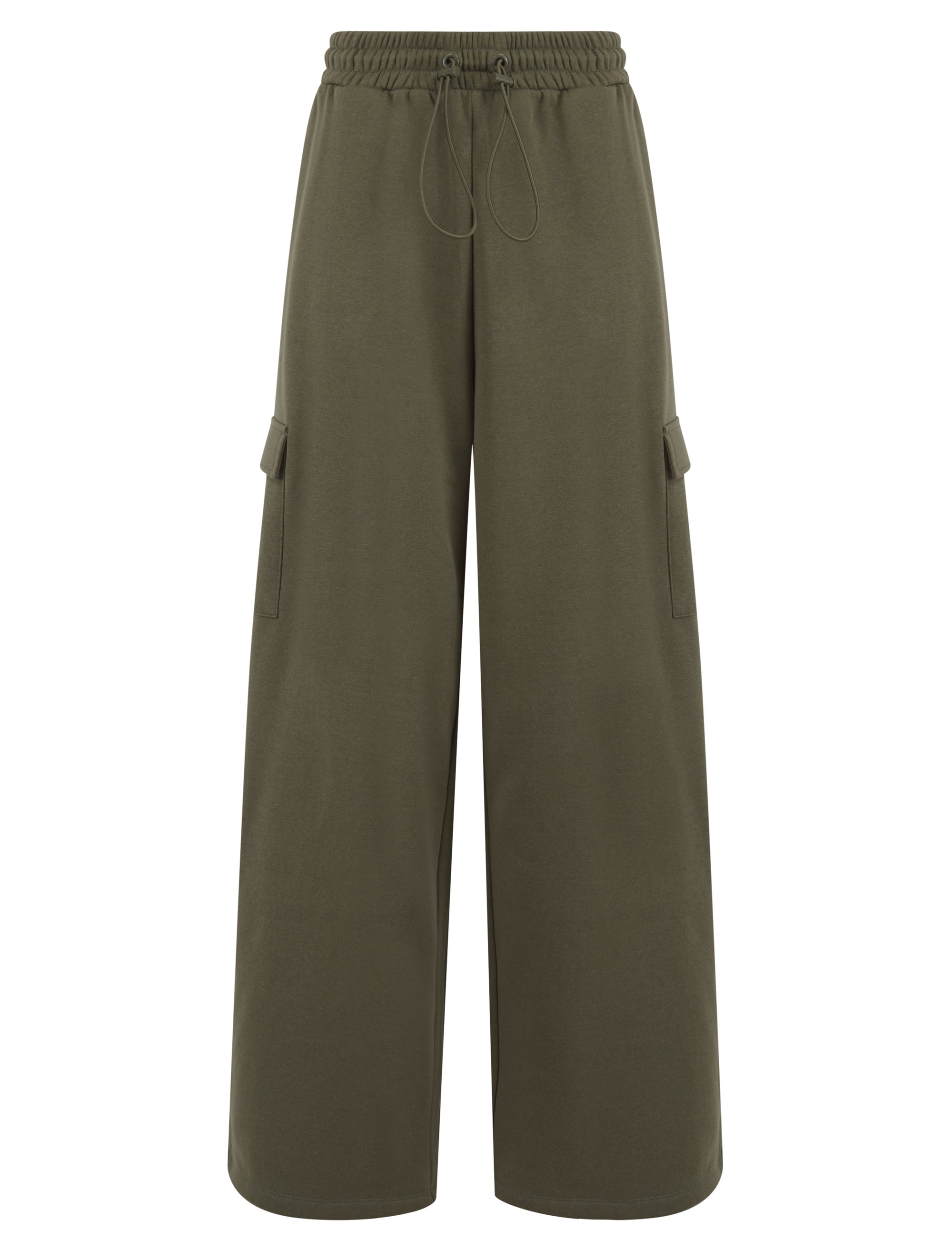 OLIVE WIDE LEG COMBAT STYLE JOGGER