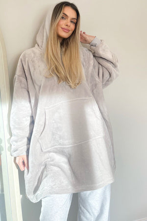 GREY TEDDY OVERSIZED SNUGGLE HOODIE