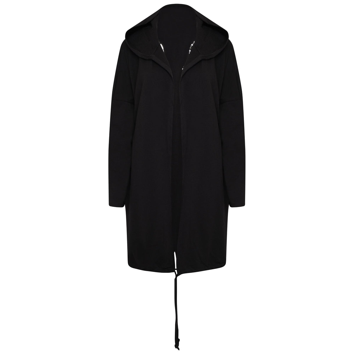 BLACK ANGEL WING HOODED CARDI