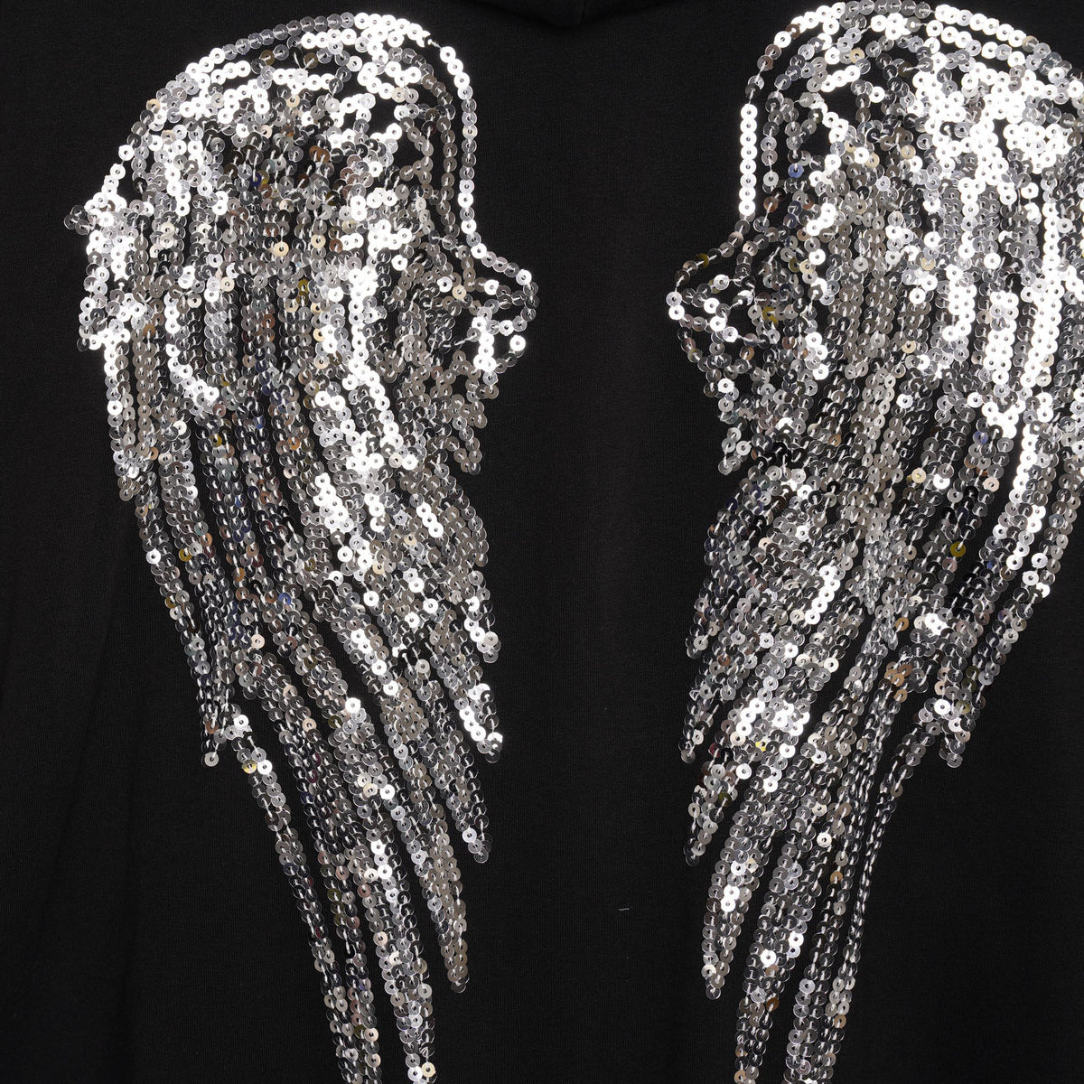 BLACK ANGEL WING HOODED CARDI