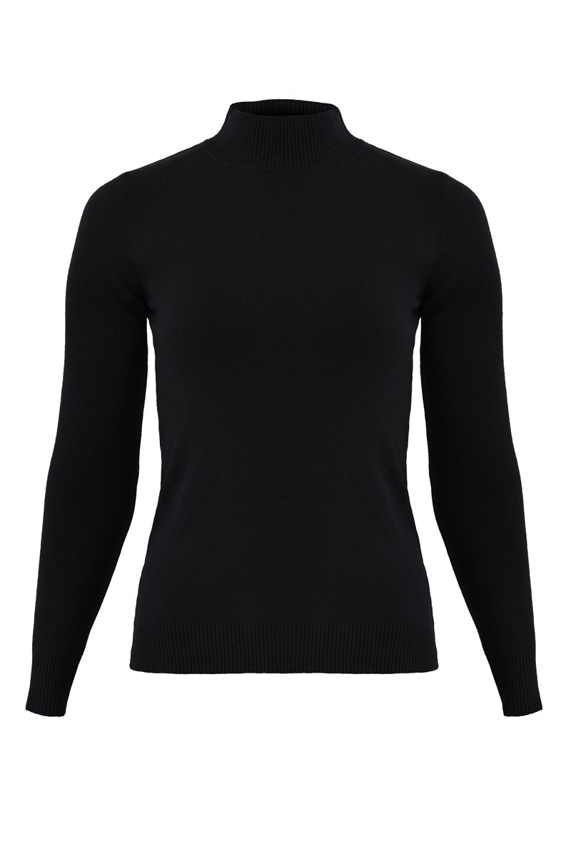 BLACK TURTLE NECK KNIT AXP OUTLET