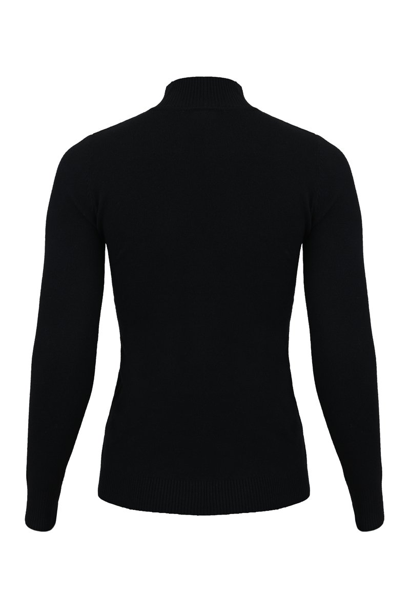 BLACK TURTLE NECK KNIT