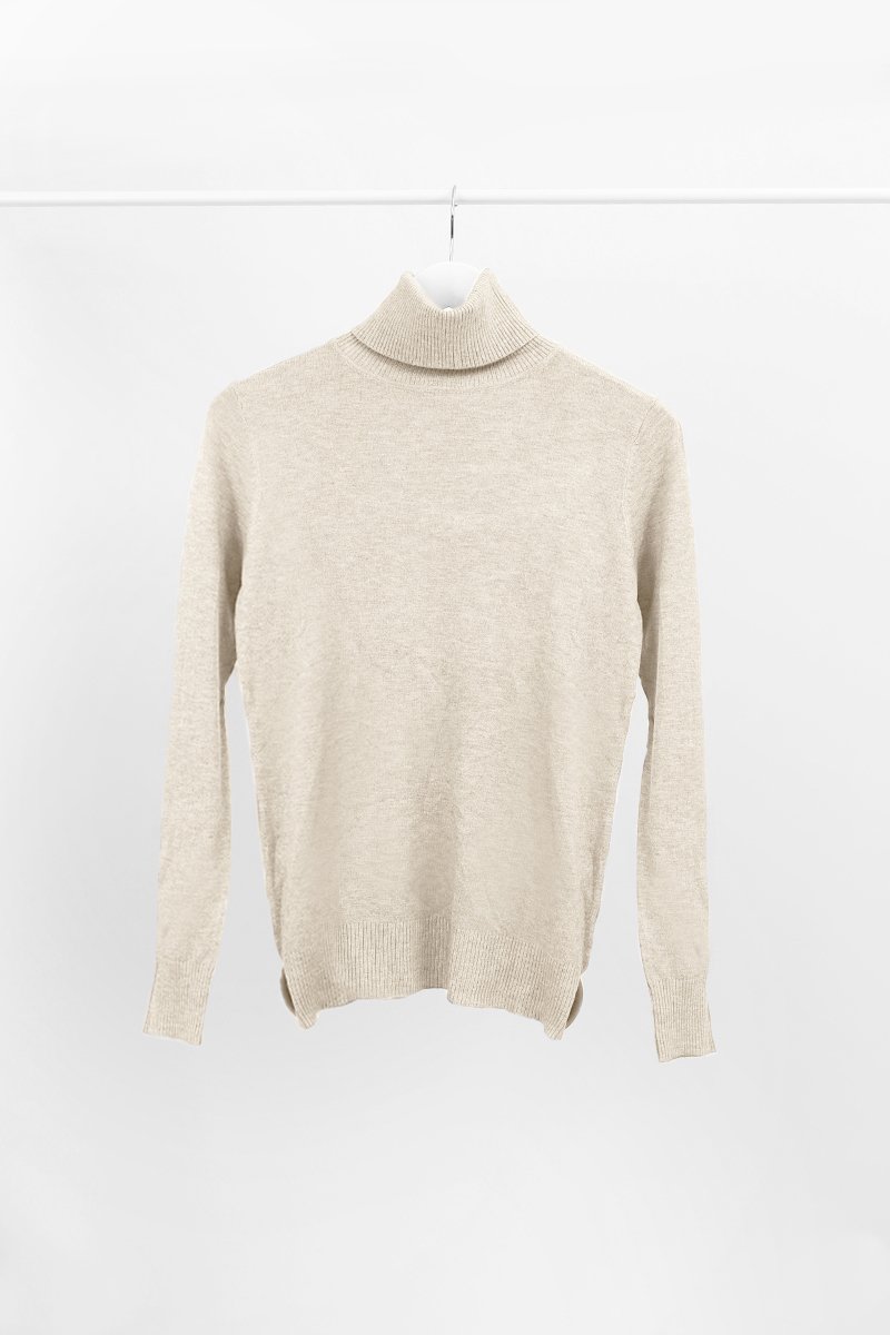 STONE ROLL NECK KNIT