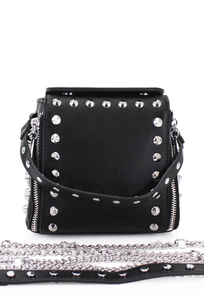 Black studded crossbody hotsell