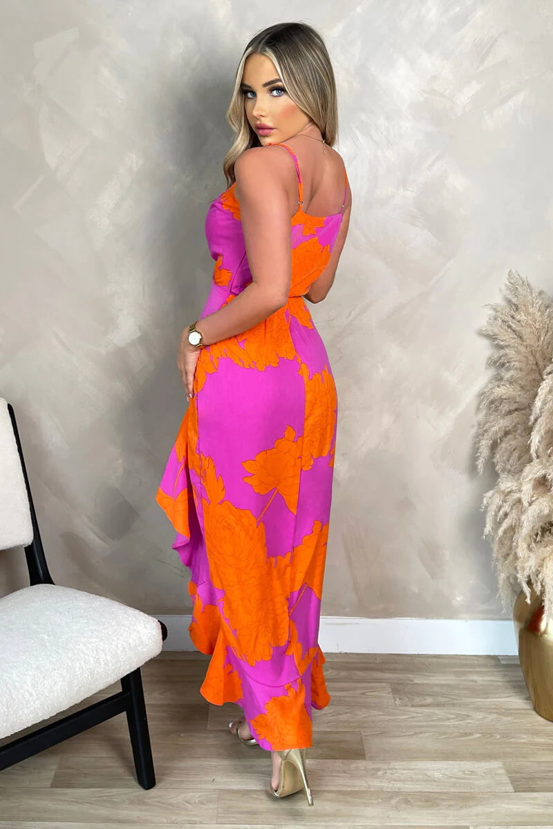 Pink and orange dress hotsell